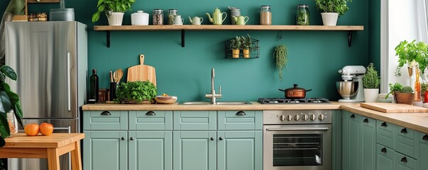 reate a cozy and inviting atmosphere in your kitchen with this beautiful sage green paint. The warm, natural tones will help you feel relaxed and at home.