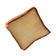 One piece of fresh toast bread isolated on white