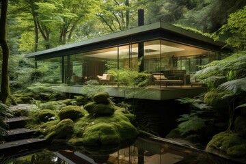 An Eco-Friendly Underground Home Tucked Away in the Heart of a Dense Forest
