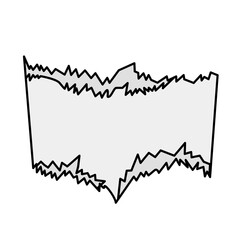 Torn paper note of vector illustration
