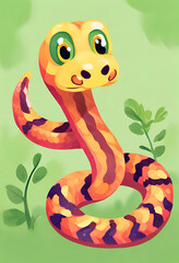 Fototapeta premium illustration of a snake