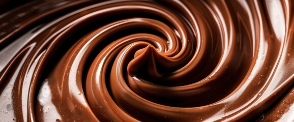 Abstract Background World Chocolate Day, Chocolate Swirl Waves, World Chocolate Day Background