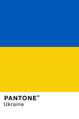 Pantone country flag illustration Ukraine