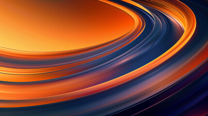 The Glossy Abstract Fluid Dance of Orange and Blue Background  