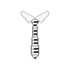 Piano tie simulator, pixel art accessory