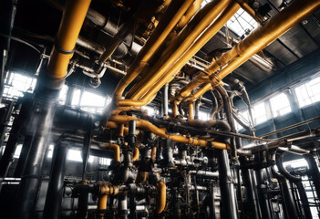 'plant power industrial modern found piping cables equipment industry pipe pipeline metal production refinery factory steam steel engineer engineering fuel business facility insulation'