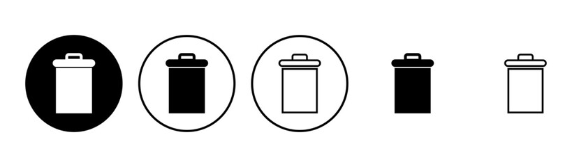 Trash icon set. trash can icon. delete icon vector. garbage
