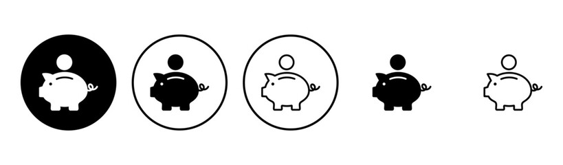 Piggy bank icon vector. piggy money icon