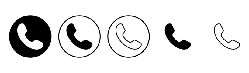 Call icon set. telephone icon vector. phone icon vector. contact us
