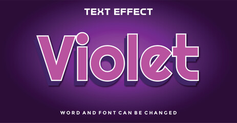 Violet editable text effect