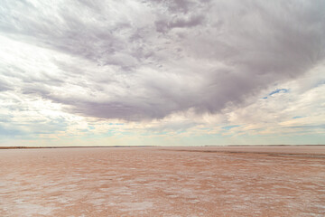 dry salt lake flat