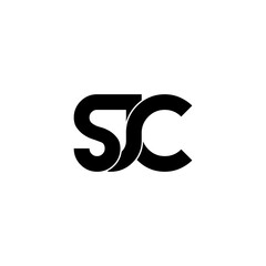 sjc typography letter monogram logo design
