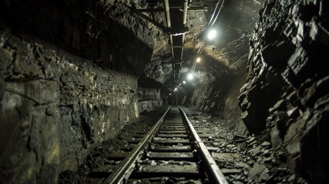 A large ventilation system brings fresh air into the dark and dusty mine shafts.