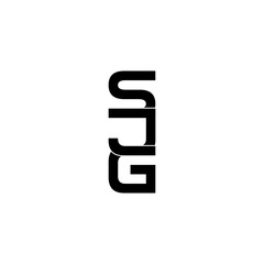 sjg initial letter monogram logo design