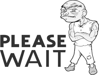 Please wait message