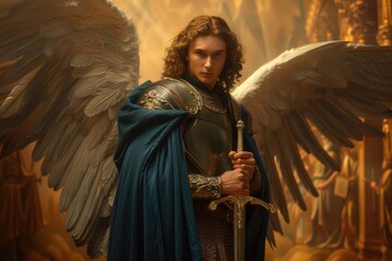 Archangel Gabriel, a divine messenger, celestial guardian, and harbinger of hope, embodying purity, guidance, and enlightenment in spiritual narratives and belief systems