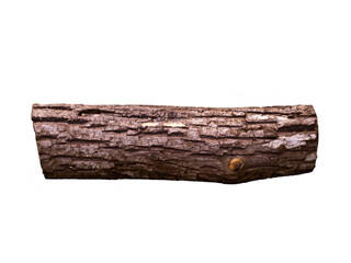 Fototapeta premium wooden log on white background