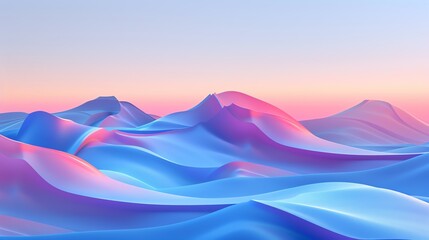 Utilize a blend of soft gradients and crisp edges to portray a serene landscape with a Side View Clean perspective, perfect for environmental campaigns