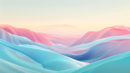 Utilize a blend of soft gradients and crisp edges to portray a serene landscape with a Side View Clean perspective, perfect for environmental campaigns