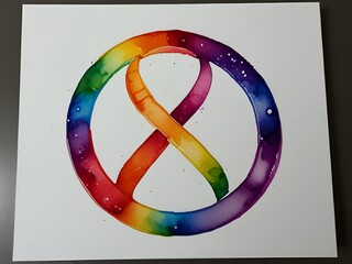 Rainbow Infinity Symbol for Neurodiversity Alcohol