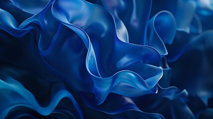 Fototapeta premium Infuse your design with vibrance using a macro shot showcasing a rich, deep blue hue, invoking a sense of calmness and sophistication, perfect for a modern, sleek aesthetic