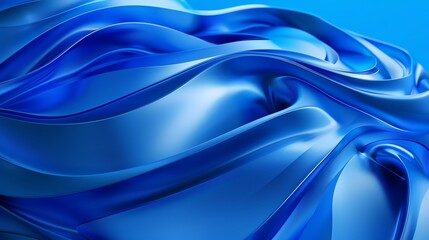 Obraz premium Elevate your brand with a striking close-up image of a brilliant blue tone, meticulously crafted in CG 3D for a photorealistic finish that demands attention and exudes elegance
