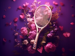 Purple tennis racket