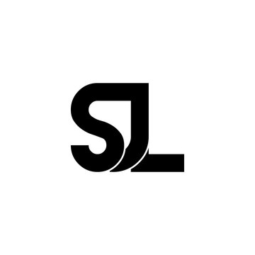 sjl lettering initial monogram logo design
