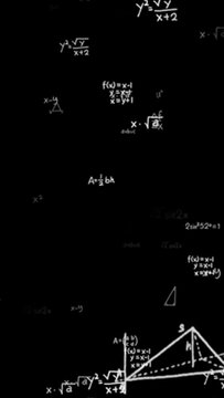 Flying Math Formula, video effect.