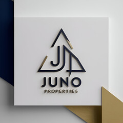 Apartment building logo design named Juno. AI generative image.

