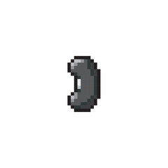 Black bean, pixel art seed