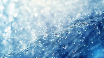 An abstract image of water droplets being collected from the air into a specialized container, with a blank area on the left side for adding text or graphics