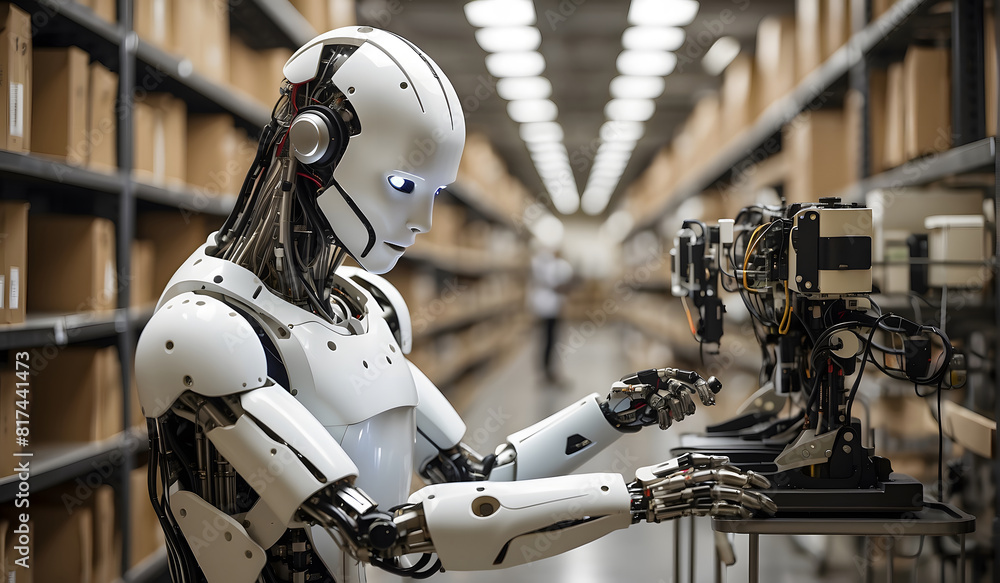 Poster robotics in industry: how robots are replacing human workers