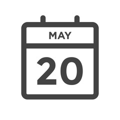 May 20 Calendar Day or Calender Date - Deadline, Appointment