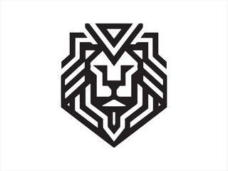Lion Head Logo Design Vector Template