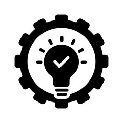 Vector solid black icon for Customized solution