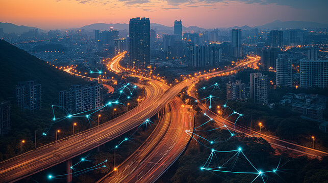 高速道路の物流イメージ