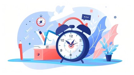 A clock is ticking. A pencil is writing. A plant is growing. Time is passing.