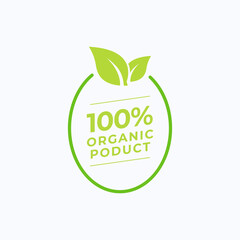 Organic Product Logo Vector Template Design Illustration