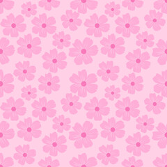 Seamless pattern with hand drawn flower. Background for textile, wrapping paper, fashion, illustration.
