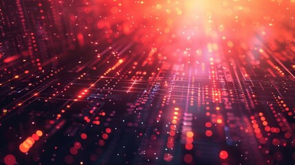 Fototapeta premium A red and blue background with a lot of dots and lines