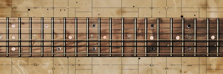 Educational Display of Various Guitar Chords with Detailed Finger Placement