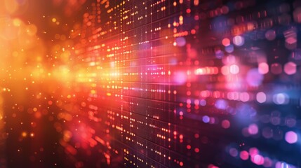 A colorful image of a computer screen with a red and orange background