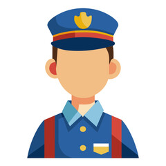 colorful faceless illustration of police