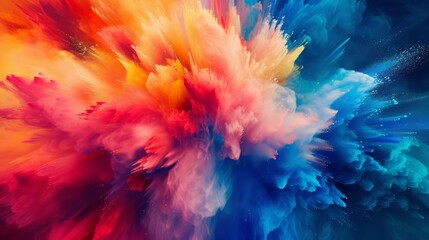 Color Emotion series. Graphic composition of color burst splash explosion for designs on imagination, creativity art and design - Powered by Adobe
