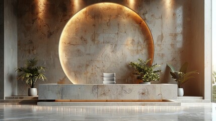 Sleek and simple sport podium setup with a focus on form and function