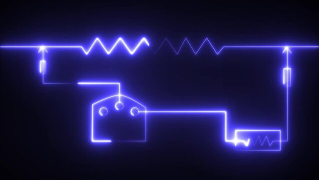 Icon of an ammeter line. Electric circuit, switch, socket, voltage meter, high voltage, wires, electricity. Vector symbol with a colorful, line style.