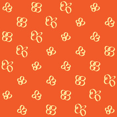 Abstract Hand Drawn Flower Vector Seamless Pattern