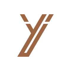 Obraz premium Monogram Y. Design vector Y logo. Monogram initial letter mark Y logo design. Monogram design vector logo. Monogram initial letter mark Y logo design. Simple Y monogram. Monogram Y design logo