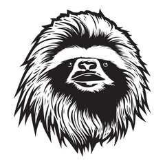 Fototapeta premium Sloth Fury Iconic Angry Sloth Logo for Apparel